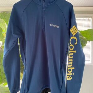 Columbia Men’s PFG Fleece Pullover Size M Color Blue